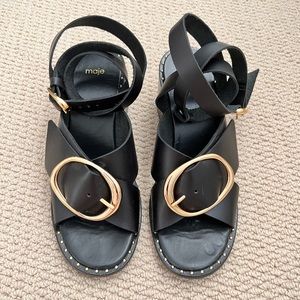 Maje leather sandals